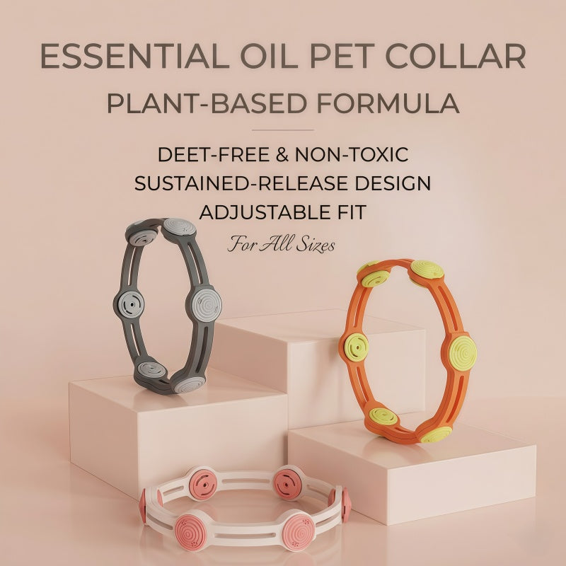 Plant-Based Essential Oil Pet Diffuser Collar, Adjustable Refillable Aromatherapy Collar for Dogs and Cats