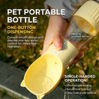2-in-1 Portable Dog Water Bottle & Food Dispenser - Leak-Proof Travel Drinker with Lanyard for Outdoor Walking & Hiking