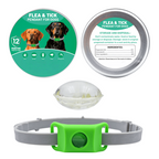 Plant-Infused Essential Oil Pet Collar Tag - Flexible Silicone Attachment for Dogs & Cats, Water-Resistant