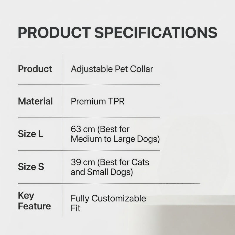Adjustable Flea and Tick Collar for Dogs & Cats - Waterproof TPR Pet Pest Protection Collar