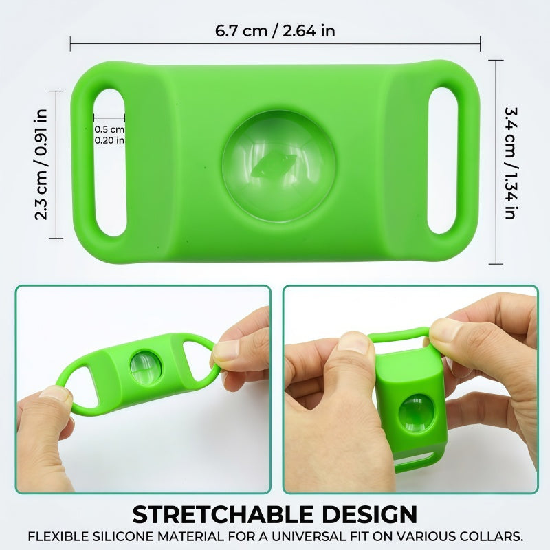Plant-Infused Essential Oil Pet Collar Tag - Flexible Silicone Attachment for Dogs & Cats, Water-Resistant