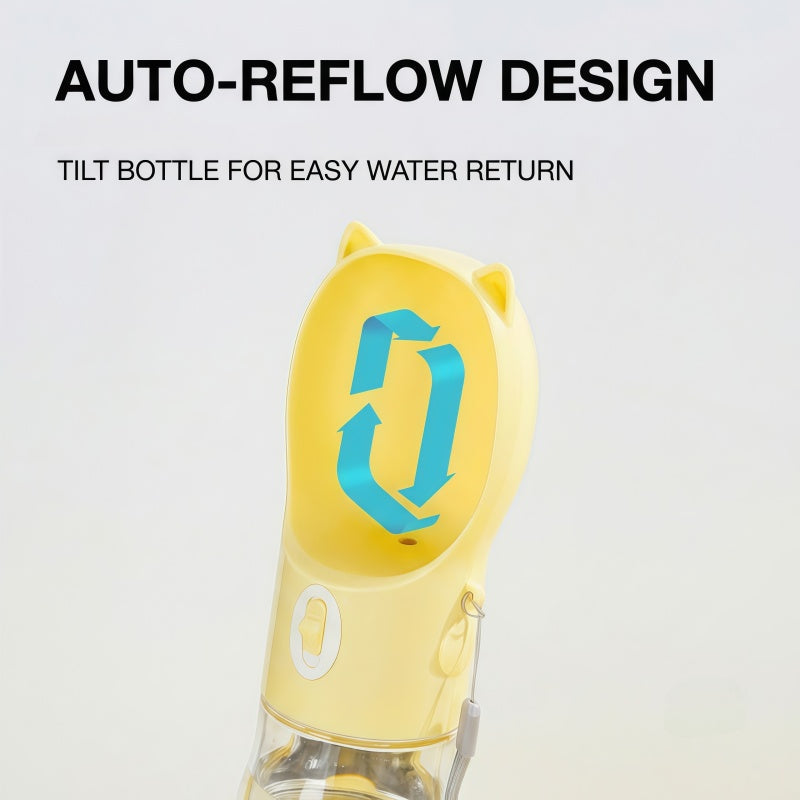 2-in-1 Portable Dog Water Bottle & Food Dispenser - Leak-Proof Travel Drinker with Lanyard for Outdoor Walking & Hiking
